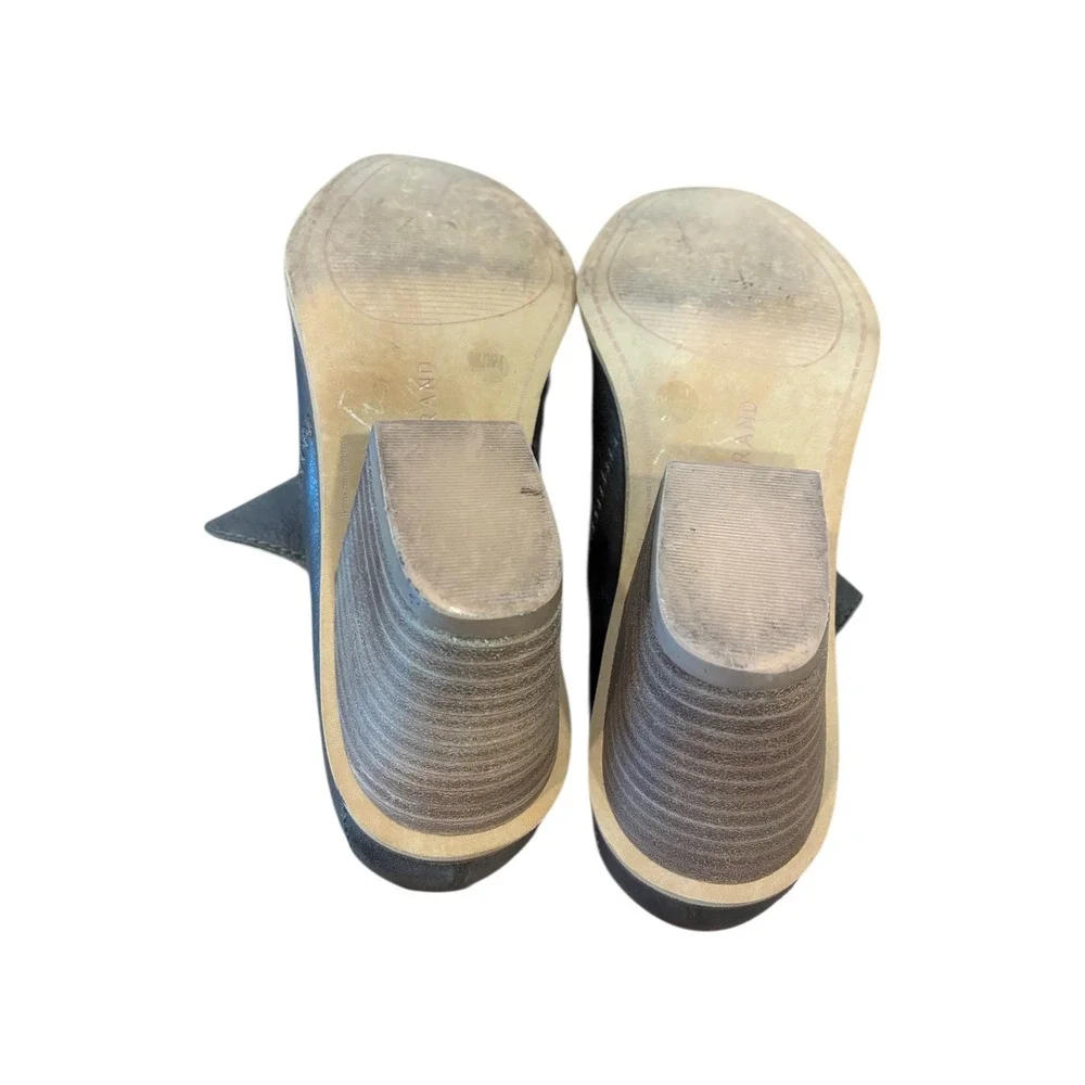 Lucky Brand Victorrey Ankle Booties Grey Leather Wedge‎ Heel Women Size 6M